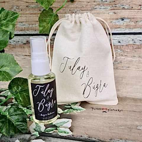 Siyah Zarif Konsept FısFıslı Plastik Kolonya Hediyelik