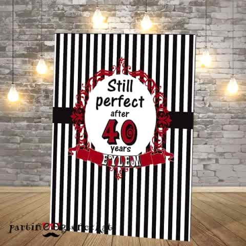 Kırmızı Siyah Konsept Doğum Günü Panosu