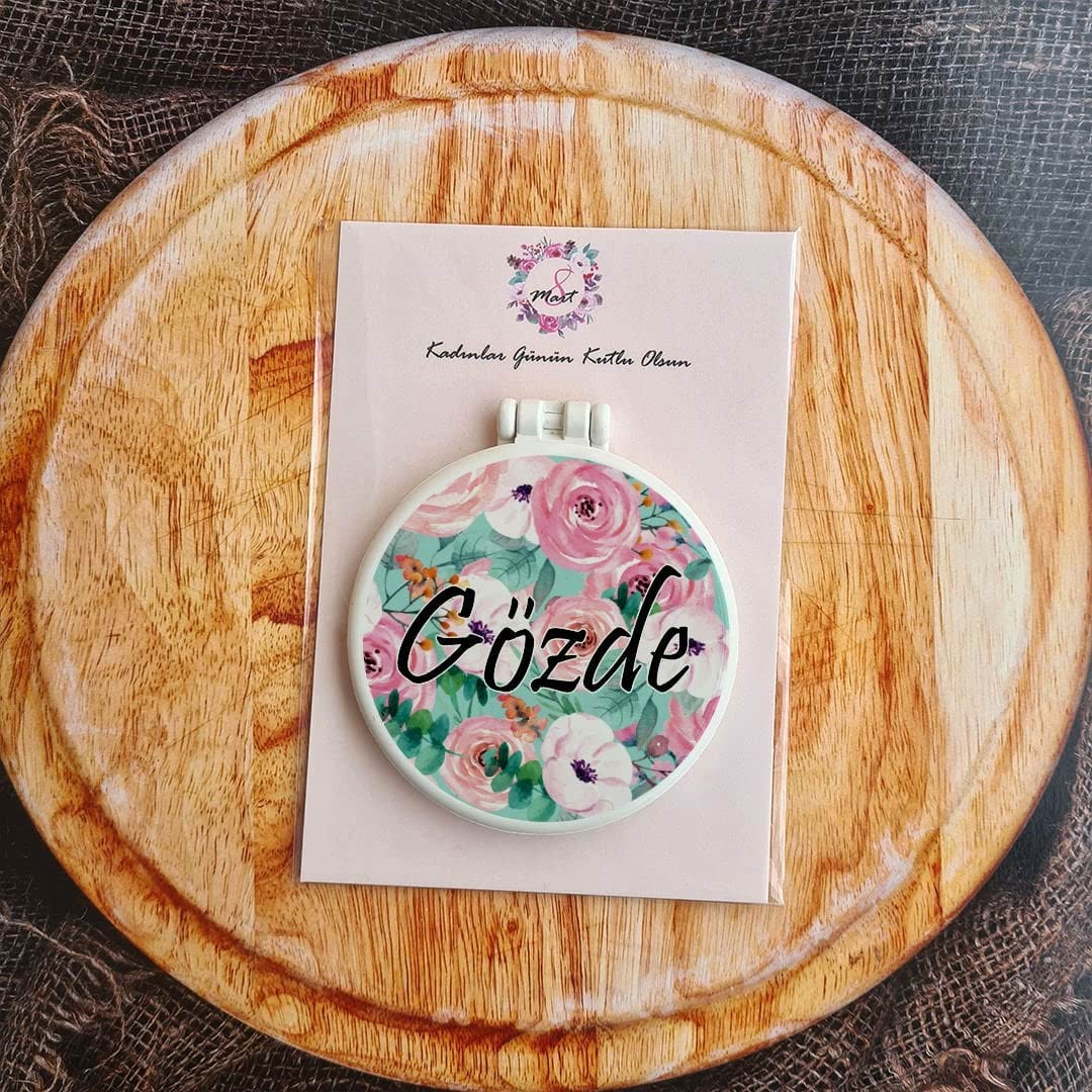 Tek Tek isimli Çiçekli 8 Mart Hediyelik Ayna