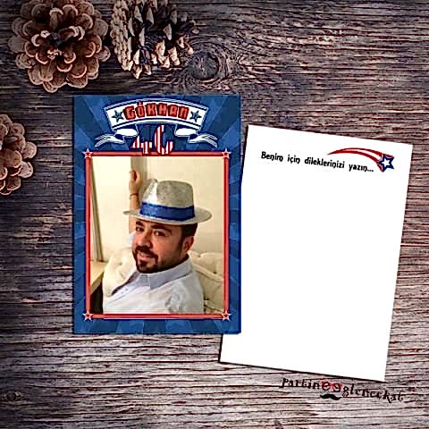 Amerika Konsept Doğum Günü Dilek Kartı