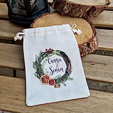 Çam Portakal Konsept İsimli Baskılı Kese