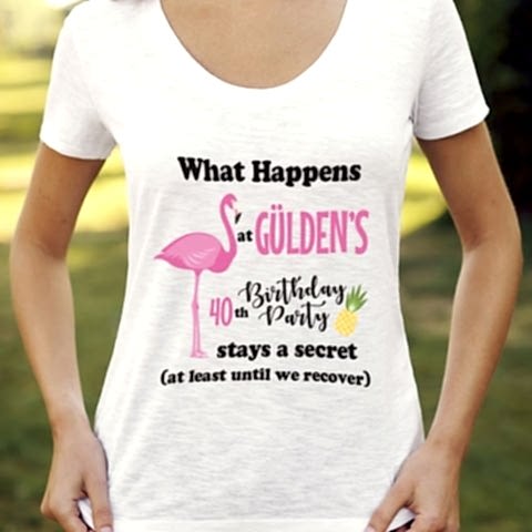 Flamingo Konsept Doğumgünü Baskılı Tshirt