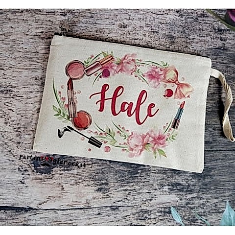 Soft Çiçekler Clutch Makyaj Çantası