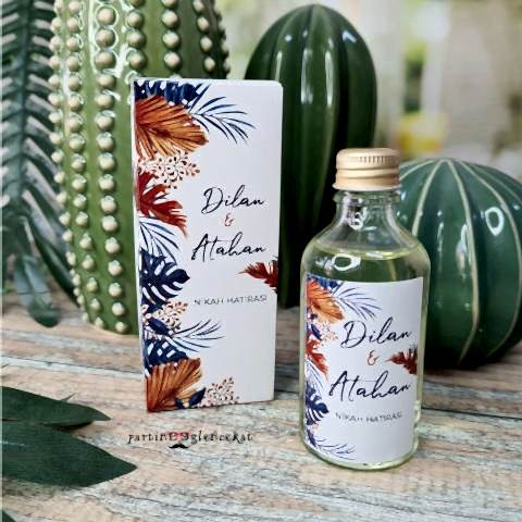 Lacivert Kahve Yapraklar Konsept Kolonya Hediyelik