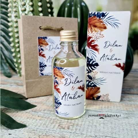 Lacivert Kahve Yapraklar Konsept Kolonya Hediyelik