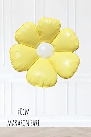 Makaron Sarı Papatya Folyo Balon 70cm