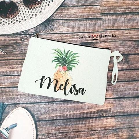 Ananas Konsept Clutch Makyaj Çantası