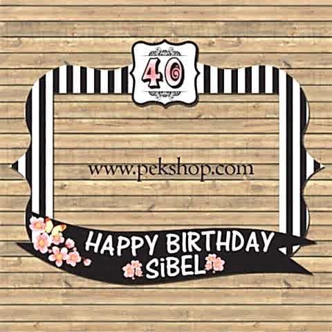 Çiçekli Konsept Doğum Günü Hatıra Fotoğraf Çerçevesi