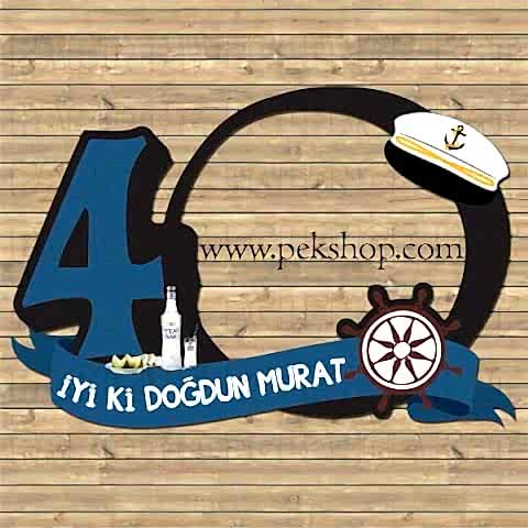 Denizci Konsept Doğum Günü Hatıra Fotoğraf Çerçevesi