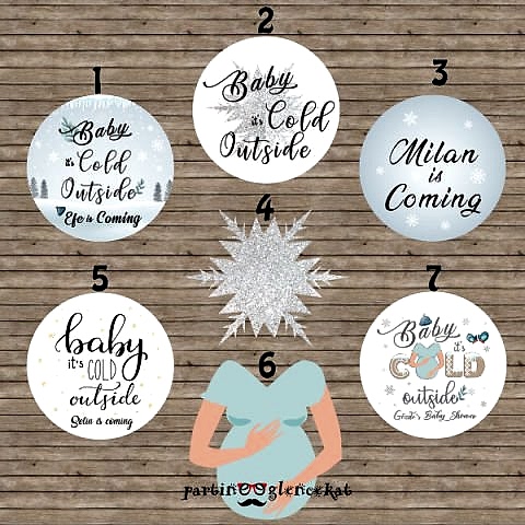 Winter Konsept 35 Adet 5cm Etiket