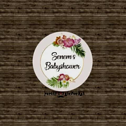 Aloha Baby Konsept 10 Adet 10cm Etiket