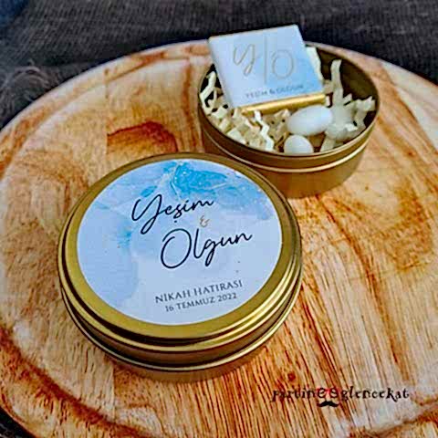 Mavi Gold Konsept Metal Kutulu Hediyelik