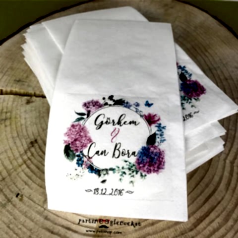 Romantik Kartopu Konseptli Baskılı Peçete