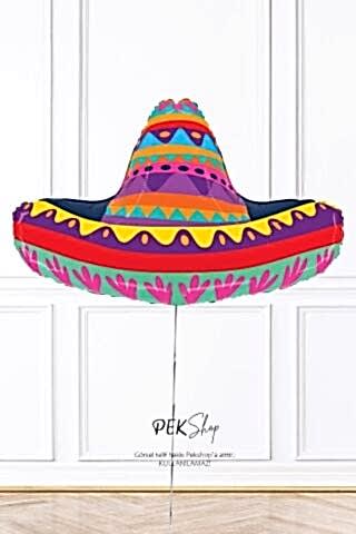 Meksika Şapkası Şekilli Folyo Balon Grabo Balon Festival Balonu