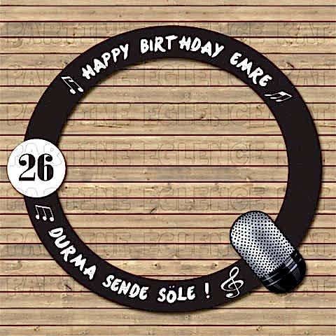 Müzik Konsept Doğum Günü Hatıra Fotoğraf Çerçevesi