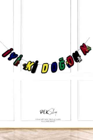 Ninjalar İyi Ki Doğdun Banner Duvar Süsü Ninja Doğum Günü Banner Süsleri