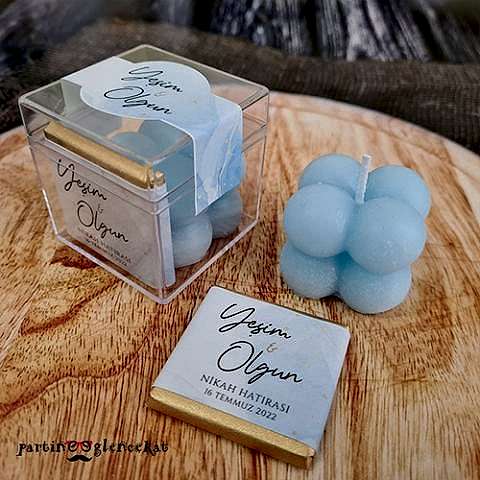 Mavi Gold Mika Kutuda Bubble Mum Seti