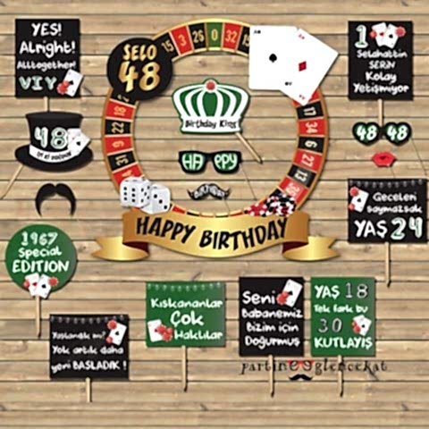 Poker Konsept Doğum Günü Kampanyalı Paket