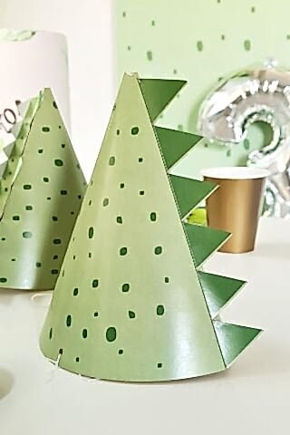 Dinazor Tema Doğum Günü Şapkası Dinozor Doğum Günü Karton Parti Şapkası