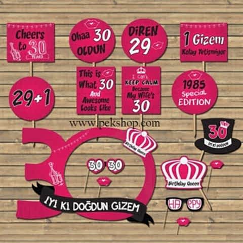 Fuşya Konsept Doğum Günü Kampanyalı Paket