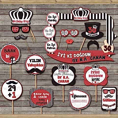 Kırmızı Kral Konsept Doğum Günü Kampanyalı Paket