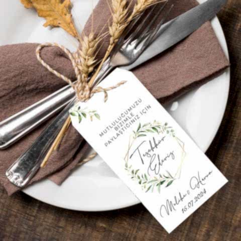 Gold Zeytin Yaprakları Konsept Peçetelik