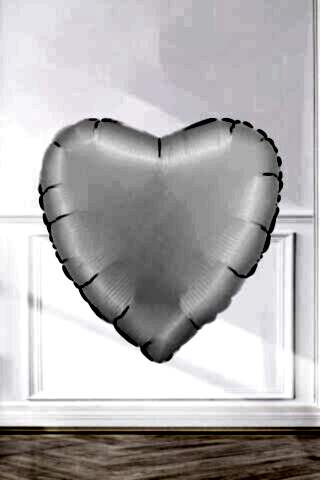 Saten Beyaz Kalp Folyo Balon 18inç 45cm Saten Beyaz Renk Balon