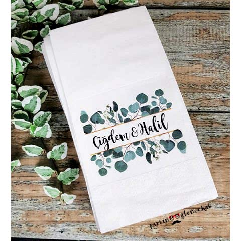 Okaliptus Konsept Düğün Nişan Peçetesi