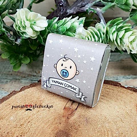 Baby Boy-Stars Konsept Sargılı Bebek Çikolatası