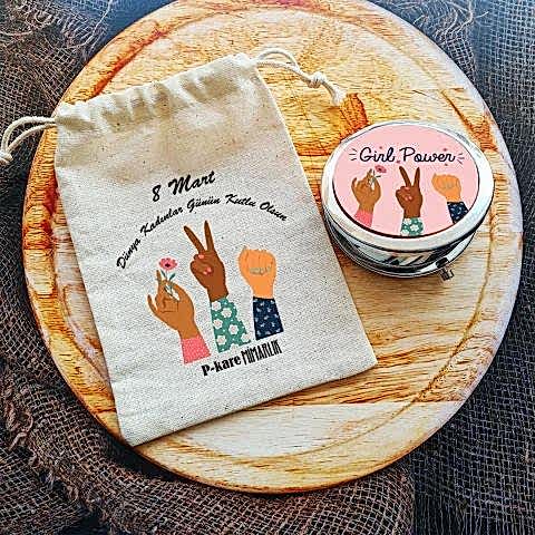 8 Mart Girl Power Kadınlar Günü Hediyesi Ayna