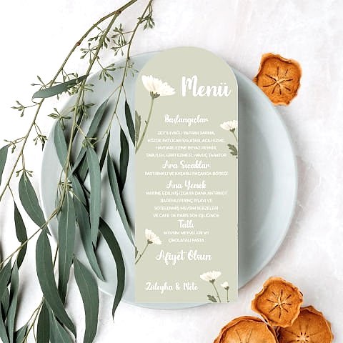 Retro Green Konsept Menü Kartı