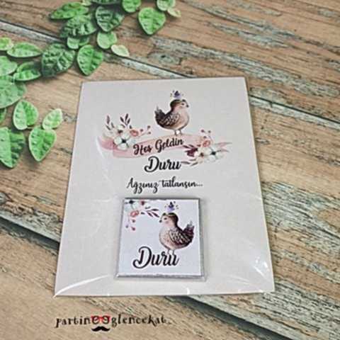 Bohem Baykuş Konsept Kartlı Çikolata Hediyelik