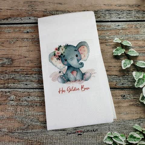 Çiçekli Fil Konsept Peçete