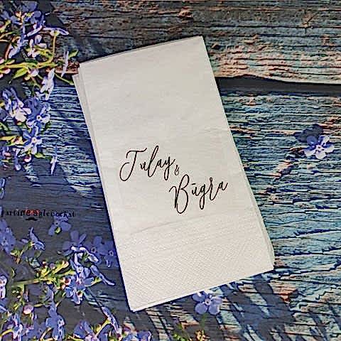 Zarif El Yazısı Konsept Peçete