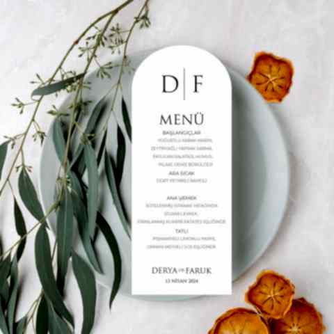 Zarif Logo Konsept Menü Kartı