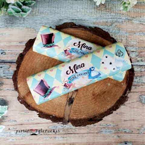 Alice In Wonderland Konsept Çikolata Sargısı