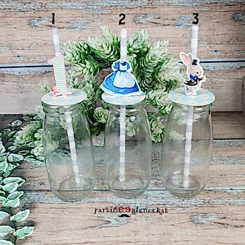 Alice In Wonderland Konsept Pipet Süslü Limonata Şişesi