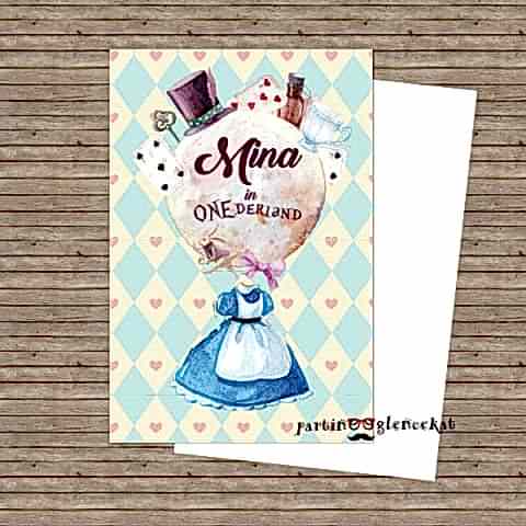 Alice in Wonderland Konsept Dilek Kartı