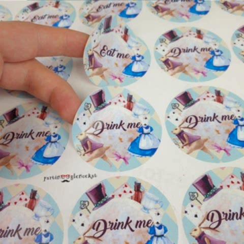 Alice In Wonderland Konsept 35 Adet 5cm Etiket
