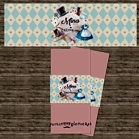 Alice In Wonderland Konsept Peçete Sargısı