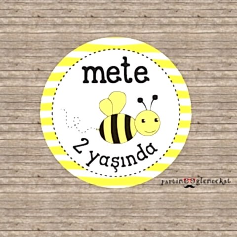 Arı Konsept 10 Adet 10cm Etiket