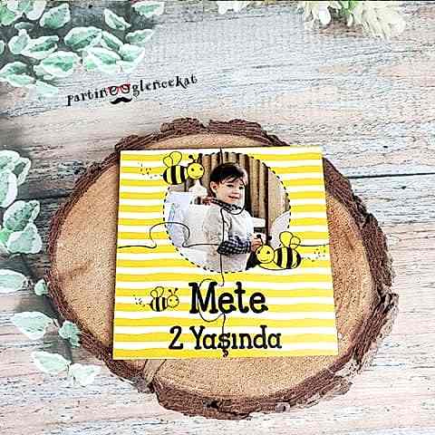 Arı Konsept Ahşap Puzzle Magnet
