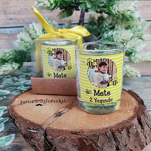 Arı Konsept Bardak Mum