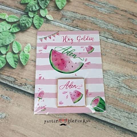 Karpuz Konsept Kartlı Çikolata Hediyelik