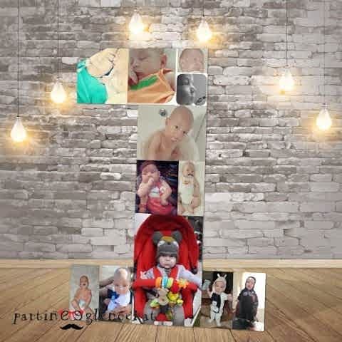 1 Şeklinde Resimli Ayaklı Pano