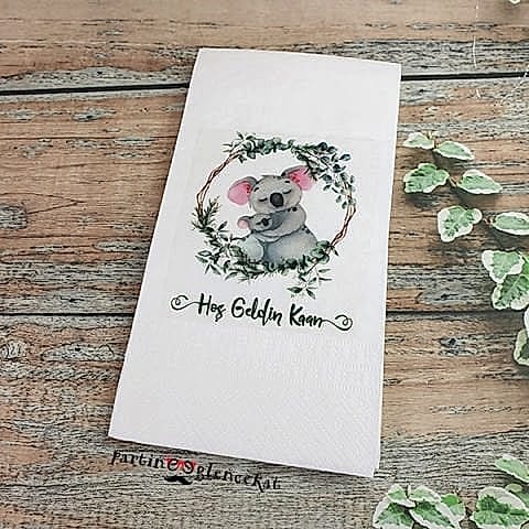 Koala ve Yavrusu Konsept Peçete