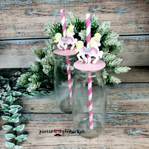 Atlı Karınca Konsept Pipet Süslü Limonata Şişesi