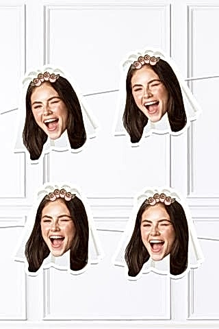 Fotoğraflı Duvaklı Bride Parti Banner