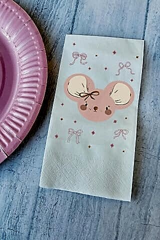 Sevimli Fare Konsept Doğum Günü Peçetesi 20li