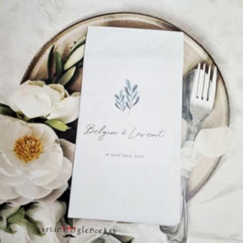 Zarif Yapraklı Konsept Peçete